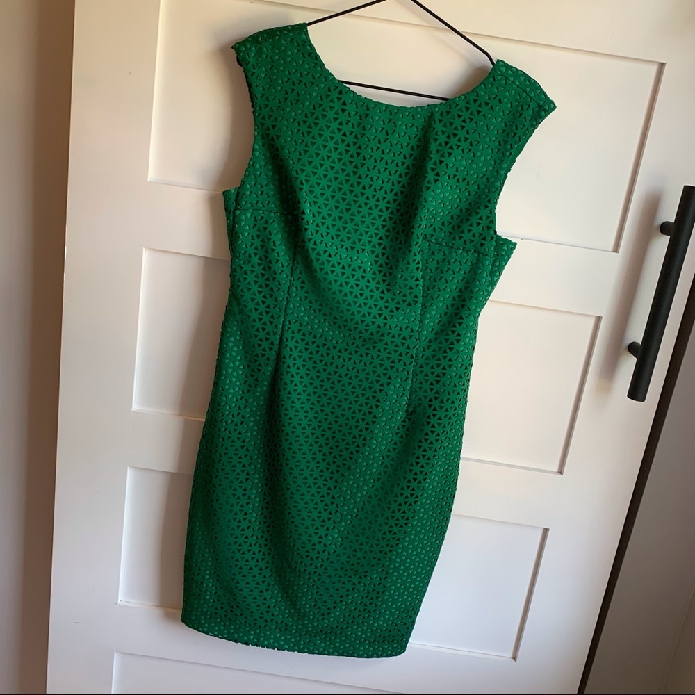 PLENTY by TRACY REESE | Emerald Green Geo Dress 8